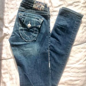 Dark wash | Lowrise skinny True Religion Jeans